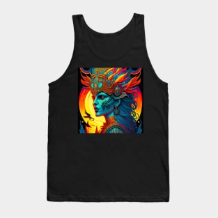 "Psychedelic Haunts: Unique and Colorful Halloween Horrors" Tank Top